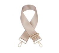 Hombro de las mujeres bandolera correa colorido 5CM en ancho correa ajustable bolsa parte extraíble Accesorios reemplazo correa de bolsa(Khaki color,hebilla de oro)