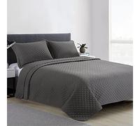 HOMBYS Juego de edredón de 3 piezas de tamaño King de 120 x 132 pulgadas, reversible, ligero, juego de edredón de verano Alaska King (Alaska King 120 x 132 pulgadas, gris)