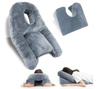 HOMCA Almohada Boca Abajo Después del Ojo, Almohada para Dormir con Agujero para Desprendimiento de Retina Durante la Recuperación, Almohada de Masaje, Almohada Facial de SPA