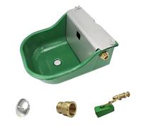 homcare Regadera automática para caballos, ganado, perro, ganado, hierro fundido resistente, dispensador de agua de animales de granja extragrande con agujero de drenaje