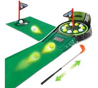 HOMCENT 3 en 1 Set de Minigolf para Niños,Juego de Golf Portátil | Incluye una Diana Giratoria Alfombra de Putting,12 Pelotas,para Mesa o Suelo,Ideal Juguetes Deportivos para Niños y Niñas