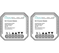 Homcloud Pack de 2 módulos Smart Persianas Inteligentes Wi-Fi empotradas para caja eléctrica 503, controlable por APP, Alexa o Google