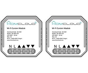 Homcloud Pack de 2 módulos Smart Persianas Inteligentes Wi-Fi empotradas para caja eléctrica 503, controlable por APP, Alexa o Google