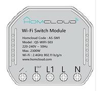 Homcloud SM1 - Módulo Inteligente con Interruptor Wi-Fi Inteligente Empotrado para Caja eléctrica 503, Control Remoto de aplicación, Alexa o Google