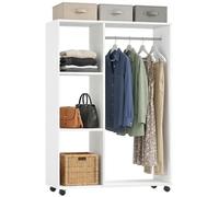 Homcom 02 - 0604 Armario, Madera, Color Blanco, 80 x 40 x 128 cm