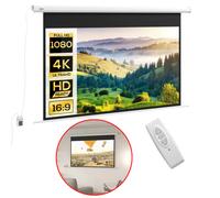 HOMCOM 120" 16:9 4K UHD Pared Techo Control Remoto Blanco
