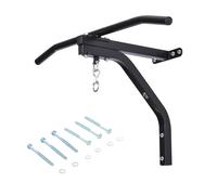 HOMCOM 2 en 1 Barra de Dominadas para Pared de Acero Soporte de Saco de Boxeo Carga Máx. 130 kg 93x47x51 cm Negro Aosom España