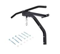 Homcom 2 en 1 barra de dominadas para pared de acero soporte saco boxeo pared para entrenamiento en hogar oficina gimnasio carga máx. 130 kg 93x47x51 cm negro