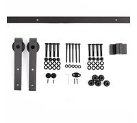 HOMCOM 200 cm Herraje para Puerta Corredera de Madera Máx. 90 kg Marrón