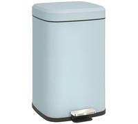 HOMCOM 20L Papelera de pedal cocina tapa soft-close Verde claro