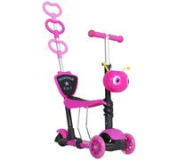 Homcom - Patinete scooter con asiento ajustable