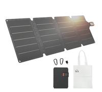 HOMCOM 36W Cargador Solar Plegable, Panel Solar Portátil con Puertos USB-A y Tipo-C, IP67 Impermeable, Placa Solar Plegable con Superficie de ETFE, para Cargar Teléfonos, Tablets, Camping y Senderismo