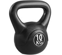 HOMCOM 4/6/8/10/12/14 kg Pesa Rusa Kettlebell Mango Ancho Base Plana Negro | Revestimiento de Plástico, Relleno de Arena, para Entrenamiento Culturismo, en Casa, Gimnasio