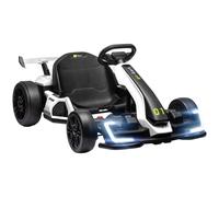 HOMCOM 4 V Go-Kart Eléctrico para Niños hasta 12 Km/h Gokart con Función Drift 2 Motores Asiento Ajustable Arranque Suave Aosom España