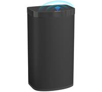 HOMCOM 55L Cesta sin contacto con tapa de cierre suave negro