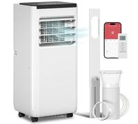 HOMCOM Aire Acondicionado Portátil 10.000 BTU, Climatizador Portátil 4 en 1 con WiFi, Alexa y Google, Enfriamiento, Deshumidificador, Ventilador, Temporizador, Control Remoto, Pantalla LED, para 30 m²