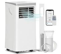 HOMCOM Aire acondicionado portátil 10000BTU, aire acondicionado portátil 4 en 1 refrigeración deshumidificador ventilador modo noche, blanco Aosom España