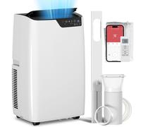 HOMCOM Aire acondicionado portátil 12.000 BTU, equipo con modos de enfriamiento, deshumidificación, ventilador y modo nocturno, control por voz WiFi
