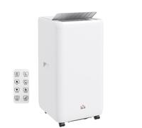 HOMCOM Aire Acondicionado Portátil 1250W con 5 Modos y Temporizador 24h 35,5x35x70 cm Blanco Aosom España