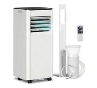 HOMCOM Aire Acondicionado Portátil 9000 BTU, Climatizador Portátil 4 en 1 Enfriamiento, Deshumidificador, Ventilador, Temporizador, Control Remoto, Pantalla LED, para 28 m², Blanco