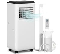 HOMCOM Aire acondicionado portátil 9000BTU 2,6kW 5 en 1 enfriamiento, deshumidificador, ventilador, auto, modo noche, 2 velocidades Aosom España