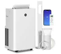 HOMCOM Aire acondicionado portátil de 12.000 BTU, climatizador 4-en-1 con control WiFi y por voz, enfriador, deshumidificador, ventilador, modo sueño