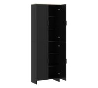 HOMCOM Alacena de 4 Puertas, Aparador de Salón Estrecho, Armario de Cocina con Estantes Ajustables, para Cocina, Entrada, Dormitorio, 60x30x171 cm, Negro