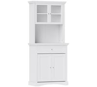 HOMCOM Alacena de Cocina Alacenas para cocina con 1 Cajón 4 Puertas y Estantes Ajustables Carga 50 kg Mueble de Cocina 79x40x180 cm Aosom España