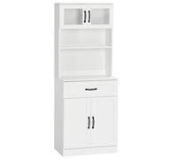 HOMCOM Alacena de Cocina Mueble Buffet de Cocina Cajón 60x38x161 cm Blanco