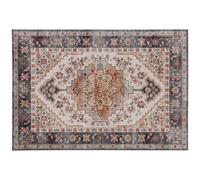 HOMCOM Alfombra Bohemia Antideslizante y Lavable de Pelo Corto para Salón y Dormitorio, 230x160 cm, Marrón