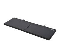 HOMCOM - Alfombra de gimnasia para yoga, pilates, fitness, plegable, portátil, gran comodidad, 180 x 60 x 5 cm, revestimiento sintético negro