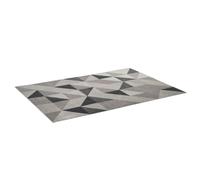 HOMCOM Alfombra de Salón con Base Antideslizante 230x160 cm Multicolor | Moderna, Terciopelo Diamante, Alfombra Geométrica, para Dormitorio, Oficina, Estudio