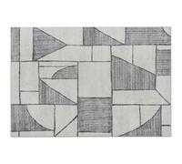 HOMCOM Alfombra Moderna Antideslizante con Diseño Geométrico, de Poliéster Multicolor, 230x160x0.7 cm