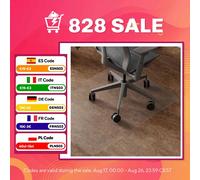 HOMCOM-Alfombra Protectora para Oficina, 90x120cm, Protector de Suelo Enmoquetado
