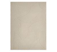 Homcom alfombra salón 160x120 cm alfombra pelo corto estilo moderno base antideslizante tejida a máquina tapete para sala de estar dormitorio comedor crema