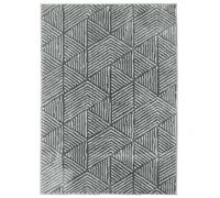 HOMCOM Alfombra Salón 170x120 cm Lavable en Lavadora Pelo Corto Estilo Moderno Tapete para Sala de Estar Dormitorio Gris Oscuro