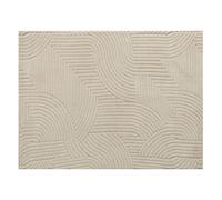 HOMCOM Alfombra Salón 230x160 cm Alfombra Pelo Corto Estilo Moderno Base Antideslizante Tejida a Máquina Tapete para Sala de Est BLANCO