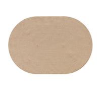 HOMCOM Alfombra Salón Ovalado 170x120 cm Alfombra Lavable en Lavadora Tejido a Mano Estilo Rústico Tapete para Sala de Estar Dormitorio Comedor Exterior Beige