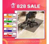 HOMCOM Alfombrilla Protectora para Suelos 90x120 cm Alfombra para Silla de Escritorio para Oficinas para el Hogar Negro Negro 91X152CM