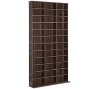 HOMCOM Almacenamiento CD DVD 1116 CD/528 DVD, 102x23,5x195cm, Marrón