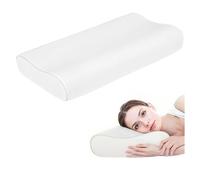 Homcom almohada viscoelástica 68x35 cm de espuma viscoelástica, almohada refrescante con diseño ergonómico, doble altura,funda extraíble y lavable, para soporte de cuello, dormir de lado/boca arriba 1