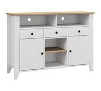 HOMCOM Aparador de Cocina Mesa para Televisores de 50 Pulgadas con 3 Cajones 2 Puertas 120x38x81,5 cm Blanco Aosom España