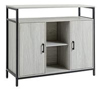 HOMCOM Aparador de Cocina Moderno con 2 Puertas Gris Claro