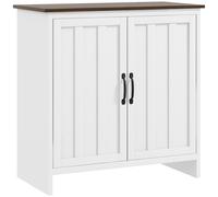 HOMCOM Aparador de Cocina Moderno de 2 Puertas con Estante Regulable de Madera, 80x39.7x80cm, Blanco Aosom España