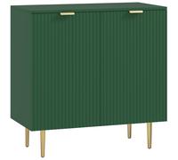 HOMCOM Aparador de cocina mueble de almacenamiento con 2 puertas estante regulable pies metálicos elevados 80 x 40 x 80 cm verde oliva Aosom España