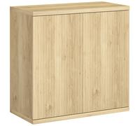 HOMCOM Aparador de salón, mueble de almacenamiento moderno con puertas de cierre suave y estantes ajustables, 78 x 39 x 79 cm, roble Aosom España