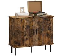 HOMCOM Aparador Mid-Century Modern patas acero Marrón rústico