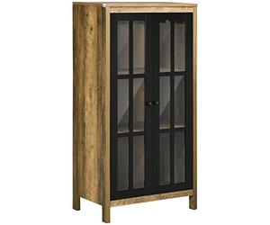 HOMCOM Aparador moderno 2 puertas para salón 60x35x120cm Marrón