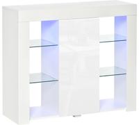 Homcom Aparador moderno 97x35x83 cm blanco brillante