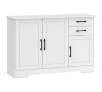 HOMCOM Aparador Moderno con 2 Cajones Estante Regulable y 3 Puertas Blanco Aosom España